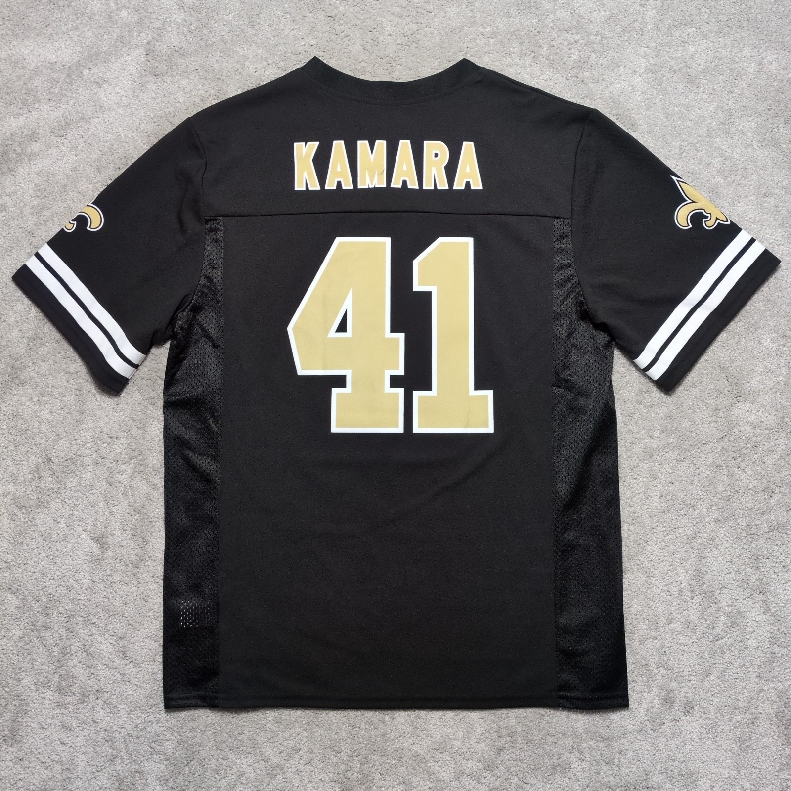 New Orleans Saints Jersey Mens L Black Alvin Kamara #41 NFL Team Apparel 