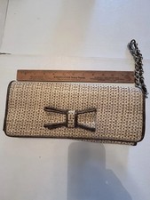 Straw Clutch With Wrist Strap - 12 Inches