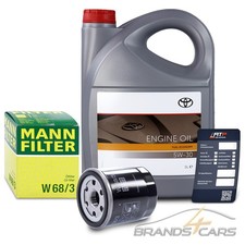 MANN ÖLFILTER + 5l 5W-30 ÖL FÜR TOYOTA AURIS AVENSIS AYGO COROLLA YARIS RAV-4