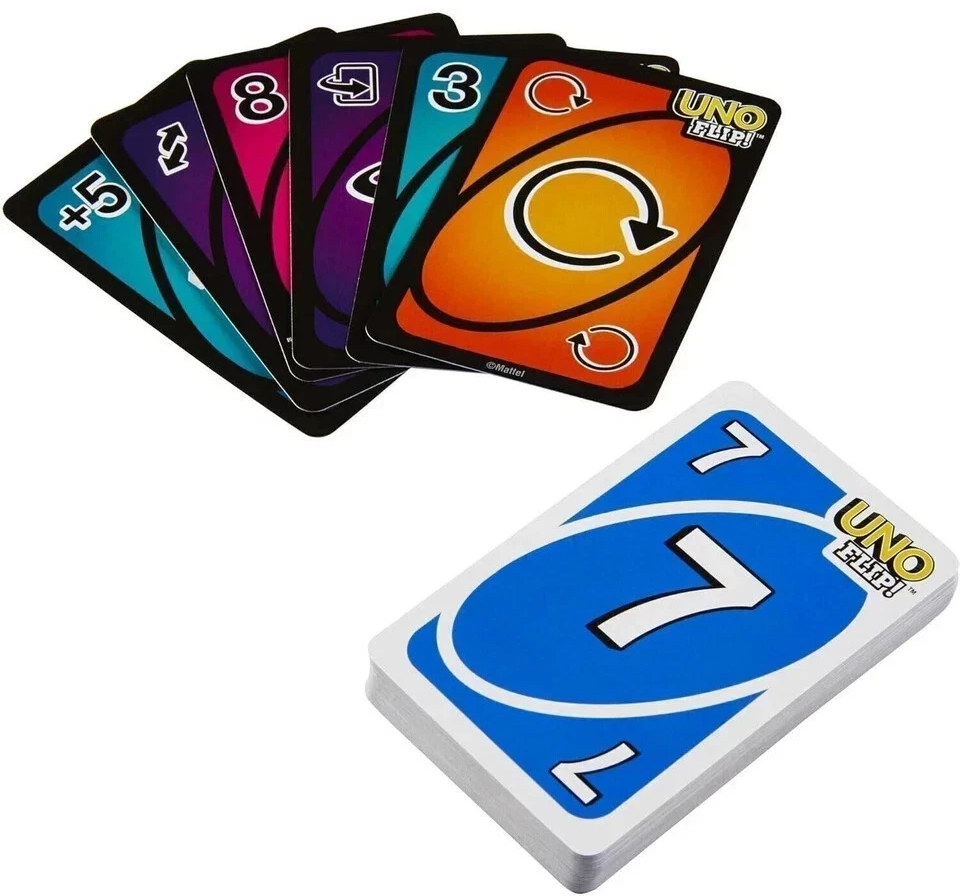 Flip Uno Card Game Multi coloured Exciting Family Fun Card Game UNO