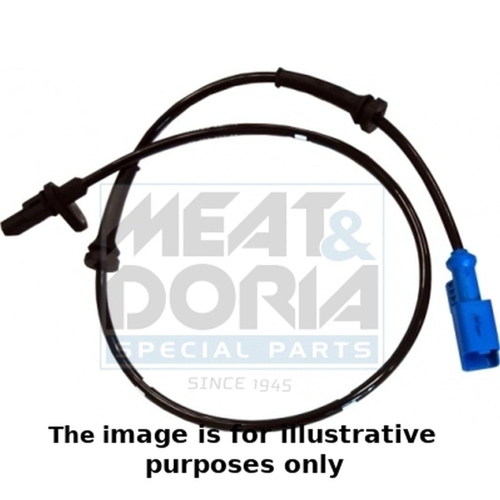 1x ORIGINAL® Meat - Doria 90209E Sensor, Raddrehzahl Hinten, Links, Rechts