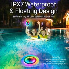 LED Flying Disc RGB 60 LED Rechargeable Waterproof Floating Soft Silicone Frisbe