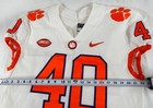 2017-22 Clemson Tigers #40 Game Issued Pos Used White Jersey Football NP R 44 95 — photo 3