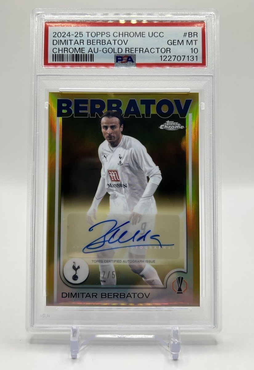 topps ベルバトフ　オート　サインカード 2024-25 Topps Chrome UCC Dimitar Berbatov Gold Lava Auto Tottenham