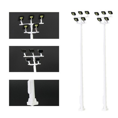 Spur N Modelleisenbahn Lampenmast Paket mit zwei Lichtern mit den Ma?en 10 cm
