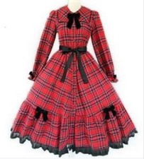 Preview of Metamorphose Wendy Medium Red Tartan Check Sailor Dress Lolita