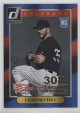 2014 Panini Donruss The Rookies Gold Career Stat Line /308 Chad Bettis #35 sh7