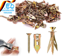 50 StüCk Trockenbau DüBel Mit Schrauben, GipskartondüBel, DüBel Set, Hammer-In D