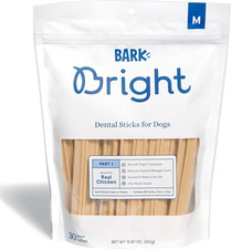 Bright Dental Sticks for Medium Dogs Chews, 15.87 Oz., Count of 30