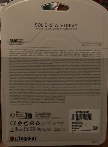 Disco Duro Kingston SNV3S/1000G 1 TB SSD - Imagen 2 de 2