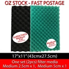 Aquarium Fish Pond Filter Media Foam Sponge 1 Set (2pcs) Medium x 2 MEL STOCK