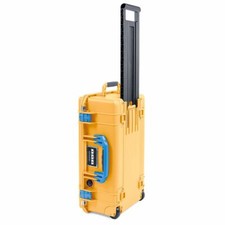Pelican Yellow Blue 1535 Air case With Foam. With wheels.