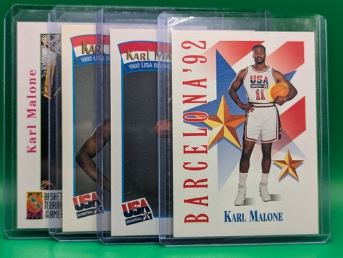 (4) ULTIMATE 🔥Karl Malone 1992 USA Dream Team Basketball Cards