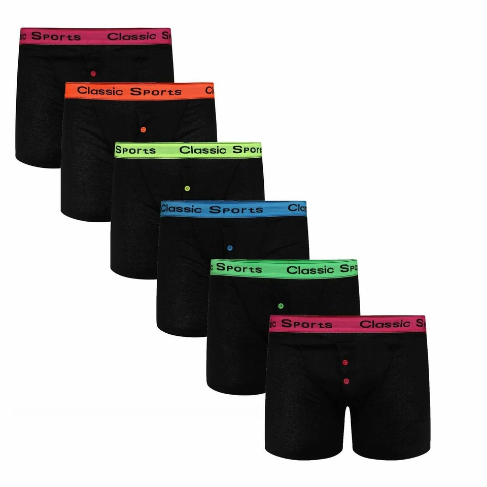 UNDERCOVER Mens Neon Boxers Gents Coloured Waist Boxer Shorts Underwear S-2XL (6 PAIRS)