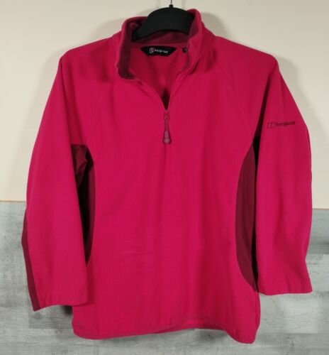 Sweat-shirt à capuche femme Berghaus rose Royaume-Uni 14 polaire 1/4 zippé pré-aimé - Photo 1/20
