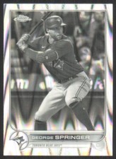 2022 Topps Chrome Sonic Black & White RayWave Refractor George Springer Blue
