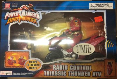 Power Rangers Dino Thunder Triassic Thunder ATV Cycle Radio Control Morphing MIB