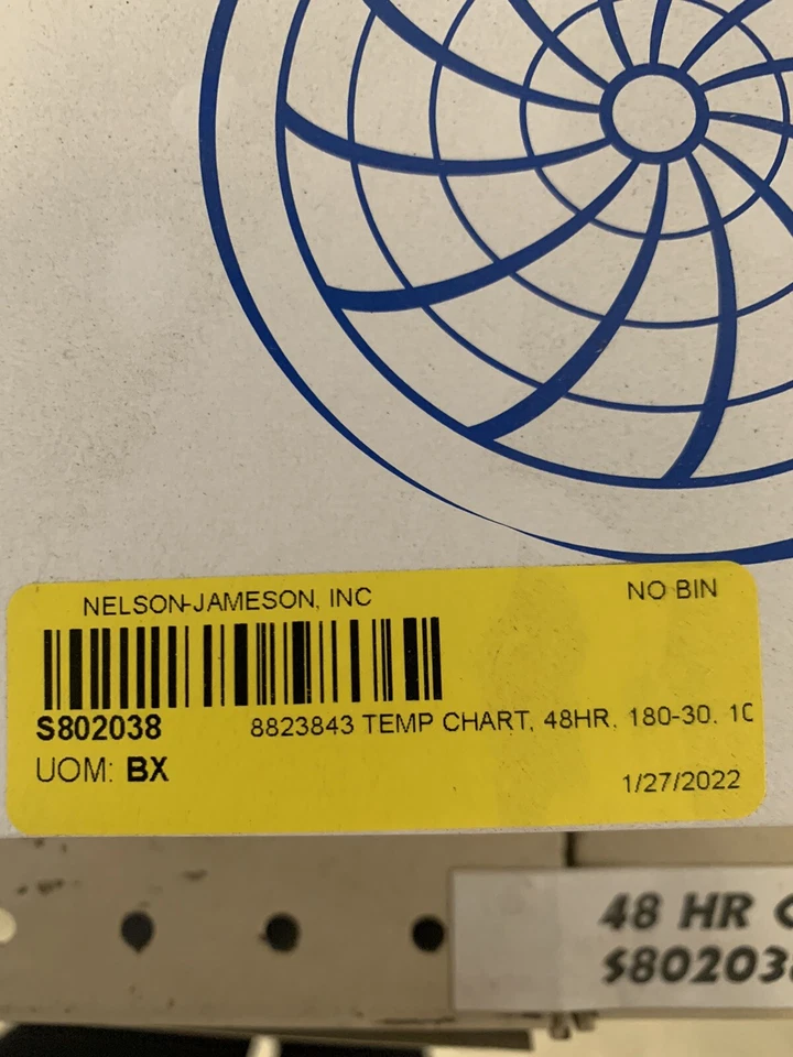 48 Hour Chart Paper 180-30 Fahrenheit For Mueller Chart Recorder - 100ct - Image 2 of 3