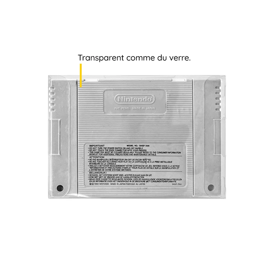 20 Boitiers de Protection Pour Jeux Cartouche Super Nintendo SNES en Loose Neuf - Photo 4/4
