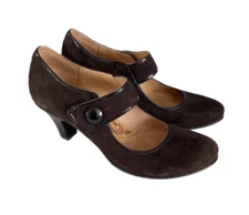Sofft Womens Mary Jane Pumps Size 8.5M US  Heels Brown Suede 1025220 Comfort