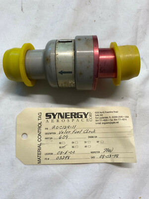 Aircraft Valve Fuel Check, Part Number: 20C124-11 [C-13-3]