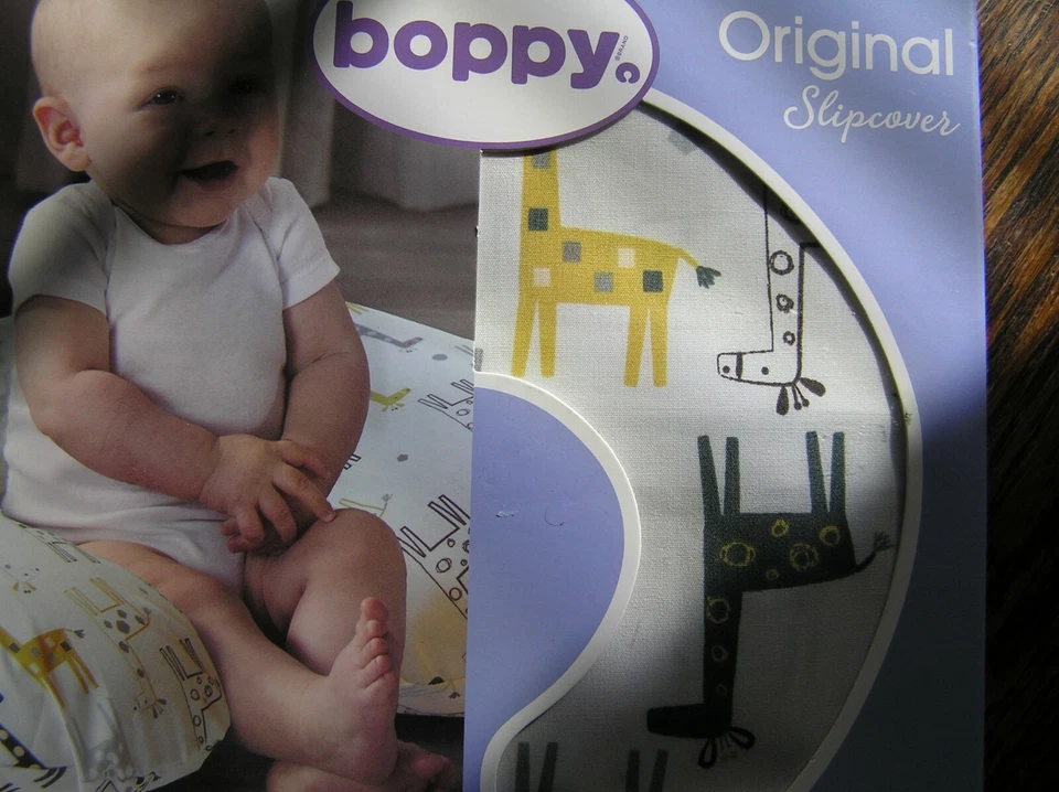Capa BOPPY Original Mistura de Algodão Design GIRAFA Para Alimentação de Apoio Infantil - Imagem 2 de 3
