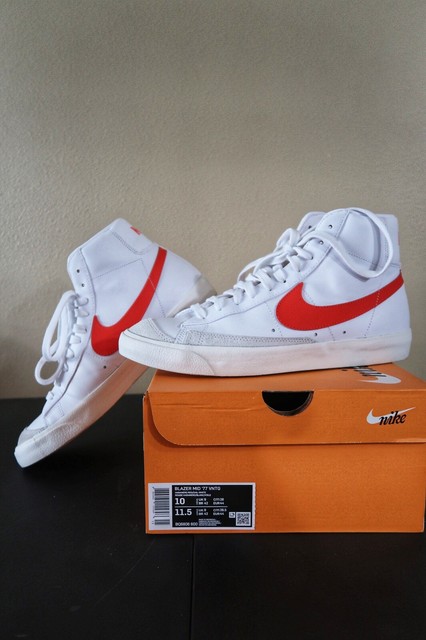Size 10.5 - Nike Blazer Mid 77 Vintage Habanero Red 2019 for sale online | eBay