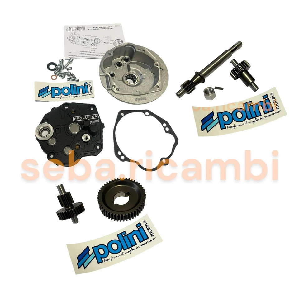 KIT COMPLETO MOZZO VARIATORE POLINI RAPPORTO LUNGO 11,4 PIAGGIO CIAO SI BRAVO