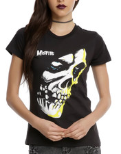 Misfits BIG SKULL FIEND FACE Girls Junior T-Shirt NEW Licensed  Official XS-3XL
