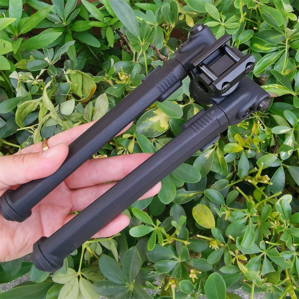 Bipé de rifle ajustável 1913#Picatinny/Mlcok montagem em trilho bipé polímero de alumínio - Imagem 2 de 4