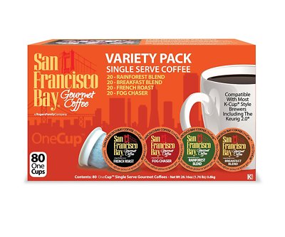 San Francisco Bay OneCup Variety Pack Coffee 80 to 320 Keurig K cup Pick Size
