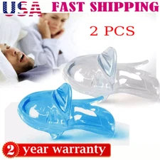 2pcs Anti Snoring Tongue Device Sleep Apnea Aid Stop Snore Sleeve Aone Silicone