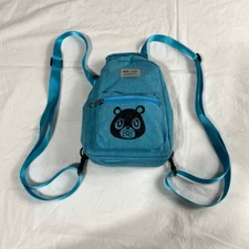OWNYC Blue Mini Backpack Black Sparkle Bear - New