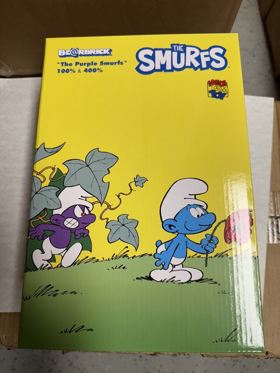 BE@RBRICK The Smurfs 「The 100％ &amp; 400％ BEARBRICK 400%+100% The Smurfs The Astrosmurf | eBay