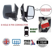 Fits Ford Transit Custom 2012-2023 Right Electric Powerfold Complete Mirror Unit