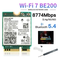 Intel WiFi 7 BE200NGW NGFF M.2 WiFi Card Tri-band Bluetooth 5.4 Wireless Card PC