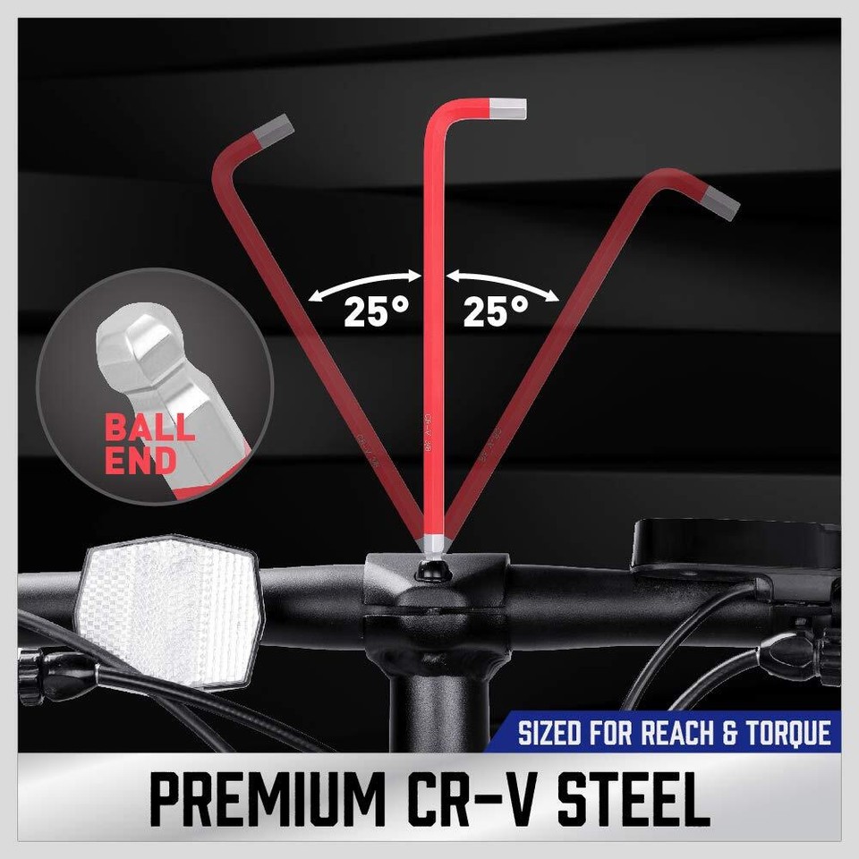 Hex Key Allen Wrench Set SAE & Metric Star Long Arm Ball End Hex Key