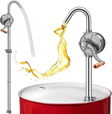 55 Gallon Drum Pump, Heavy Duty Aluminum Manual Barrel Pump Hand Oil Transfer Pu