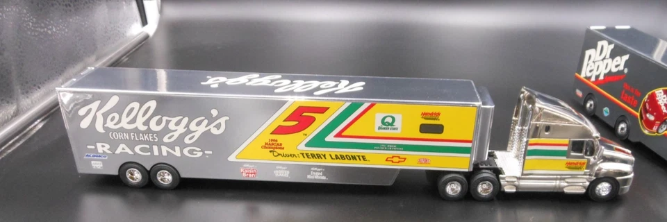 LOT OF 2: Racing Champions 1:64 Transporter Car Trailer Chrome Finish 1998-1999 - Image 3 of 4