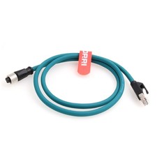 8-Pin M12 A-Code To RJ45 Gigabit Ethernet Interface Cat6a Cable Cognex 3m
