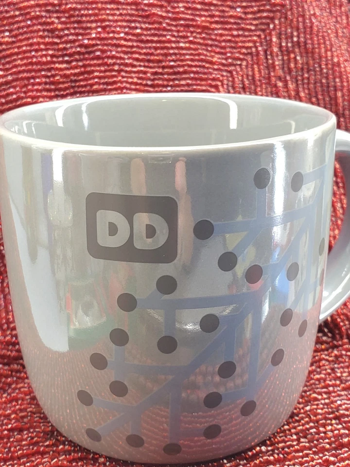 Dunkin Donuts Mug Pearlescent Light Gray Holiday Snowflake Coffee Tea Mug (ST1) - Image 3 of 4