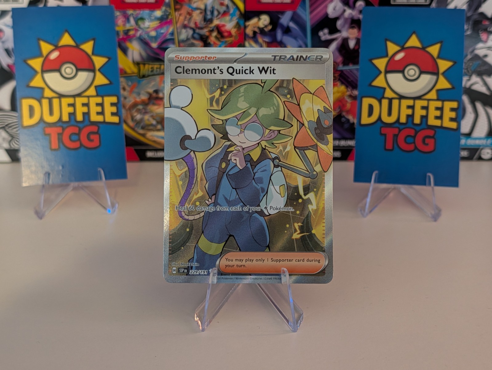 Clemont's Quick Wit 229/191 Sv08: Surging Sparks Holo