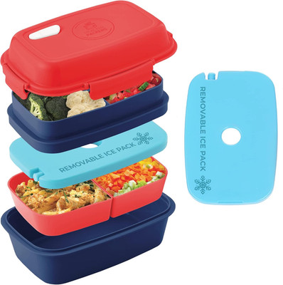 Ultimate Bento Box - Lunch Box for Kids &  with Removable Ice Pack - Leakproof,