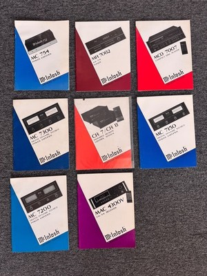 8 MCINTOSH VARIOUS PRE-AMPS, RECEIVERS AND OTHER MANUALS