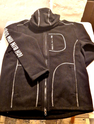 Herren Fleece Hoodie Kapuzenjacke Winter Warm Sweatshirt pullover schwarz gr. L
