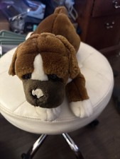 Animal Alley Brown and White Boxer Puppy Dog Plush Stuffed Animal Toy 13  