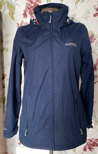 Women’s Lightweight Regatta Jacket Navy Blue With Red Lining Size 10 Dog Walking