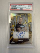 2025 Topps Chrome WWE - Main Event Autographs CM Punk #MEA-CMP Gold  /50 (AU)