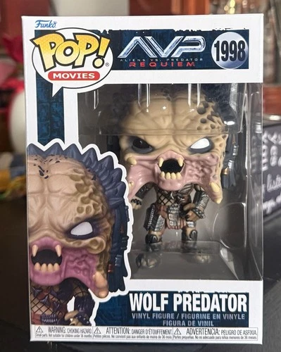 Funko Pop! Movies: WOLF PREDATOR #1998 Alien Vs. Predator Requiem w/Protector