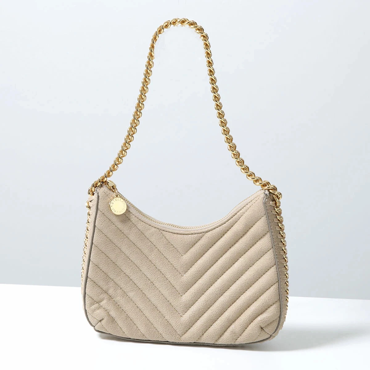 Stella McCartney — STELLA McCARTNEY Falabella Mini Zip Shoulder Bag 9300/BUTTER-CREAM womens